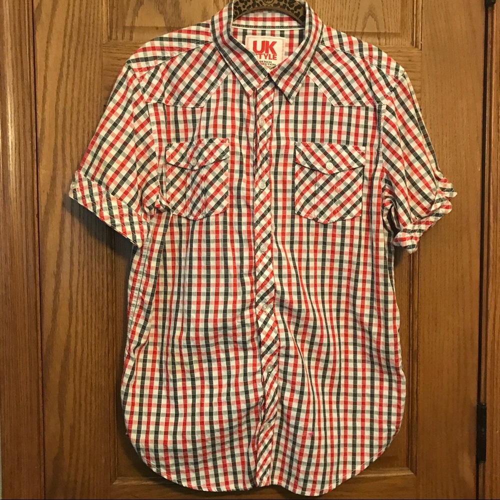 French Connection Plaid Button Down